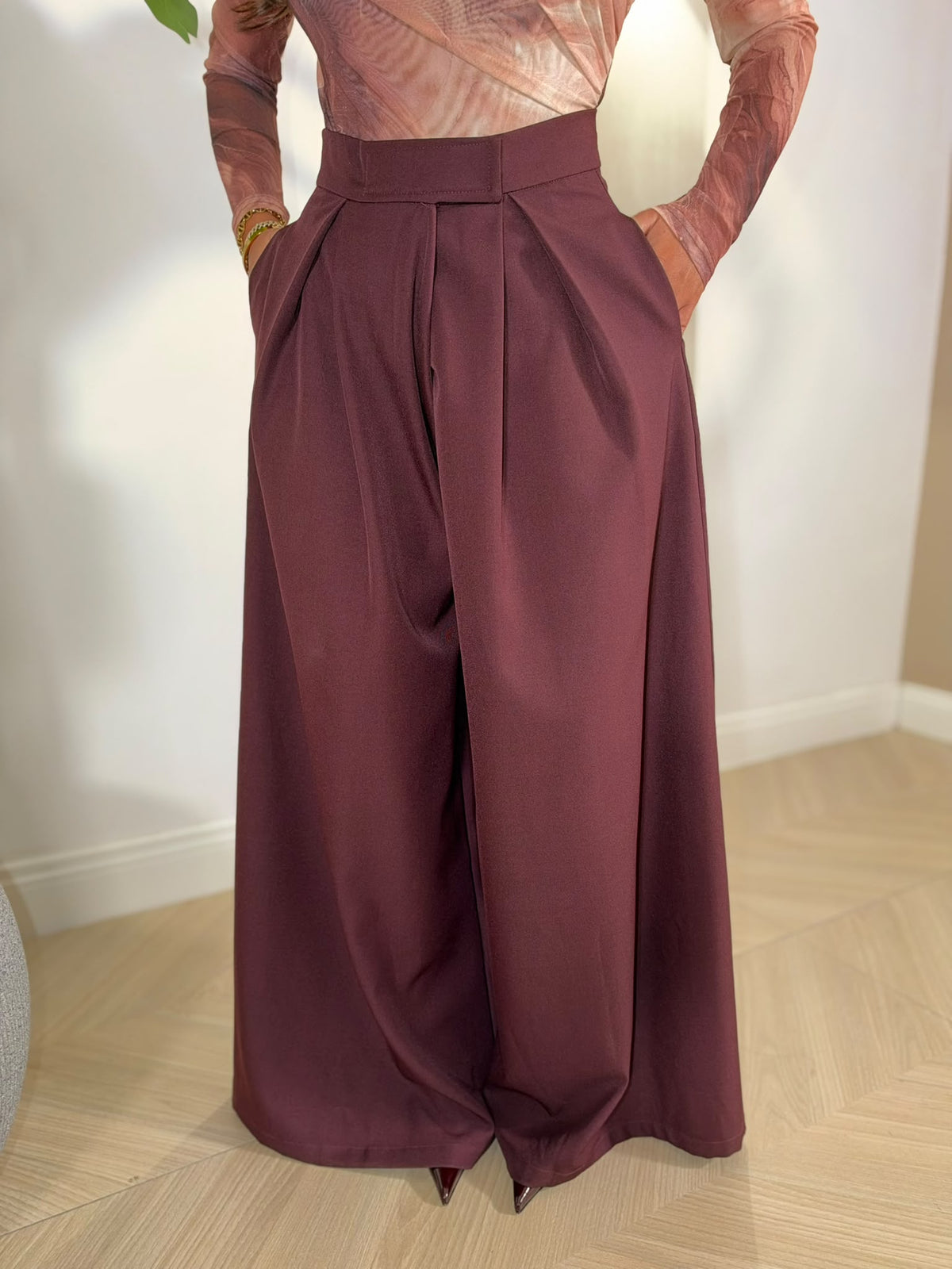 Pantalone Kaida Bordeaux