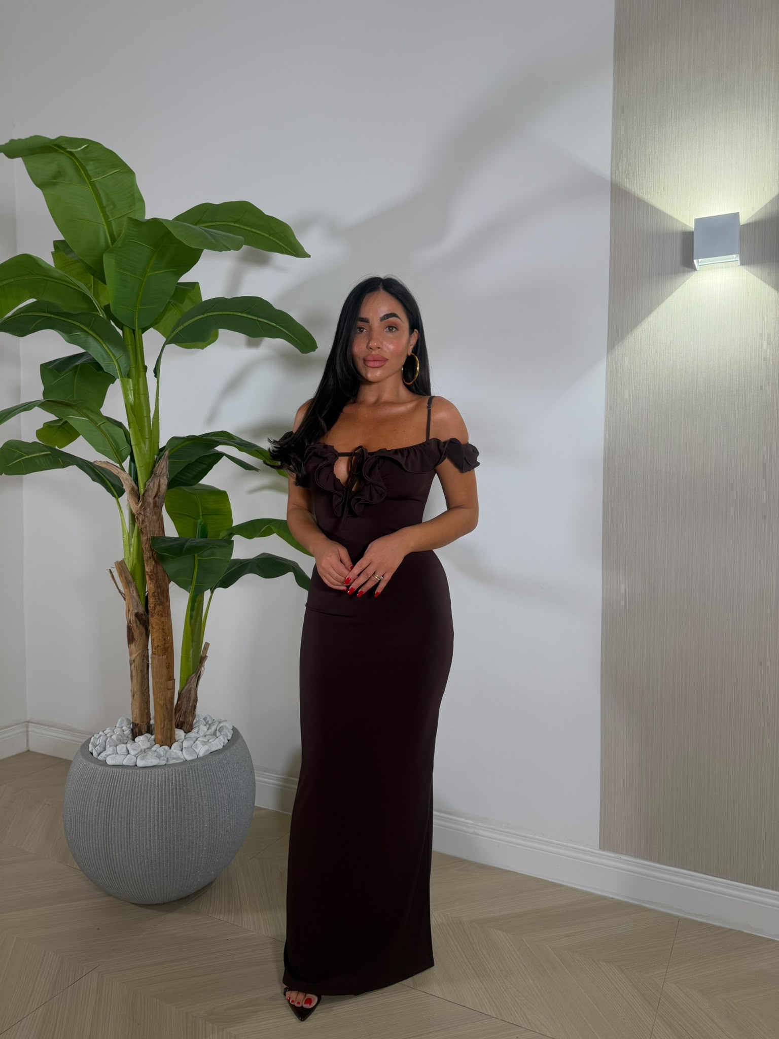 Dress Nisiros Marrone