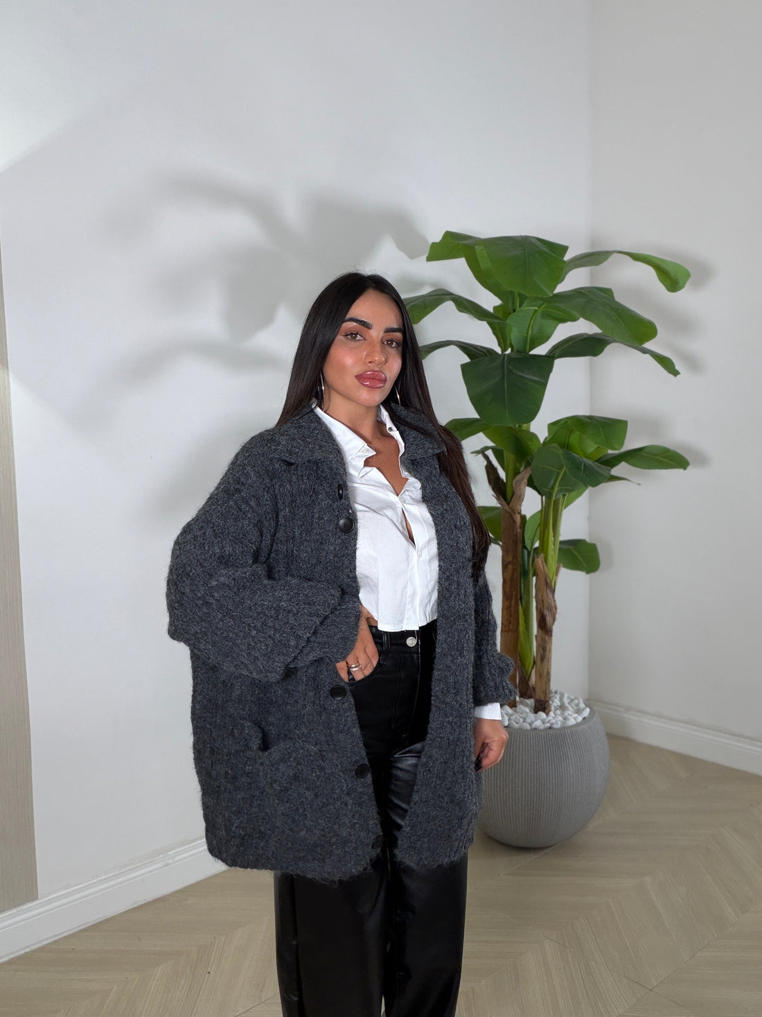 Cardigan Grigio Fumo