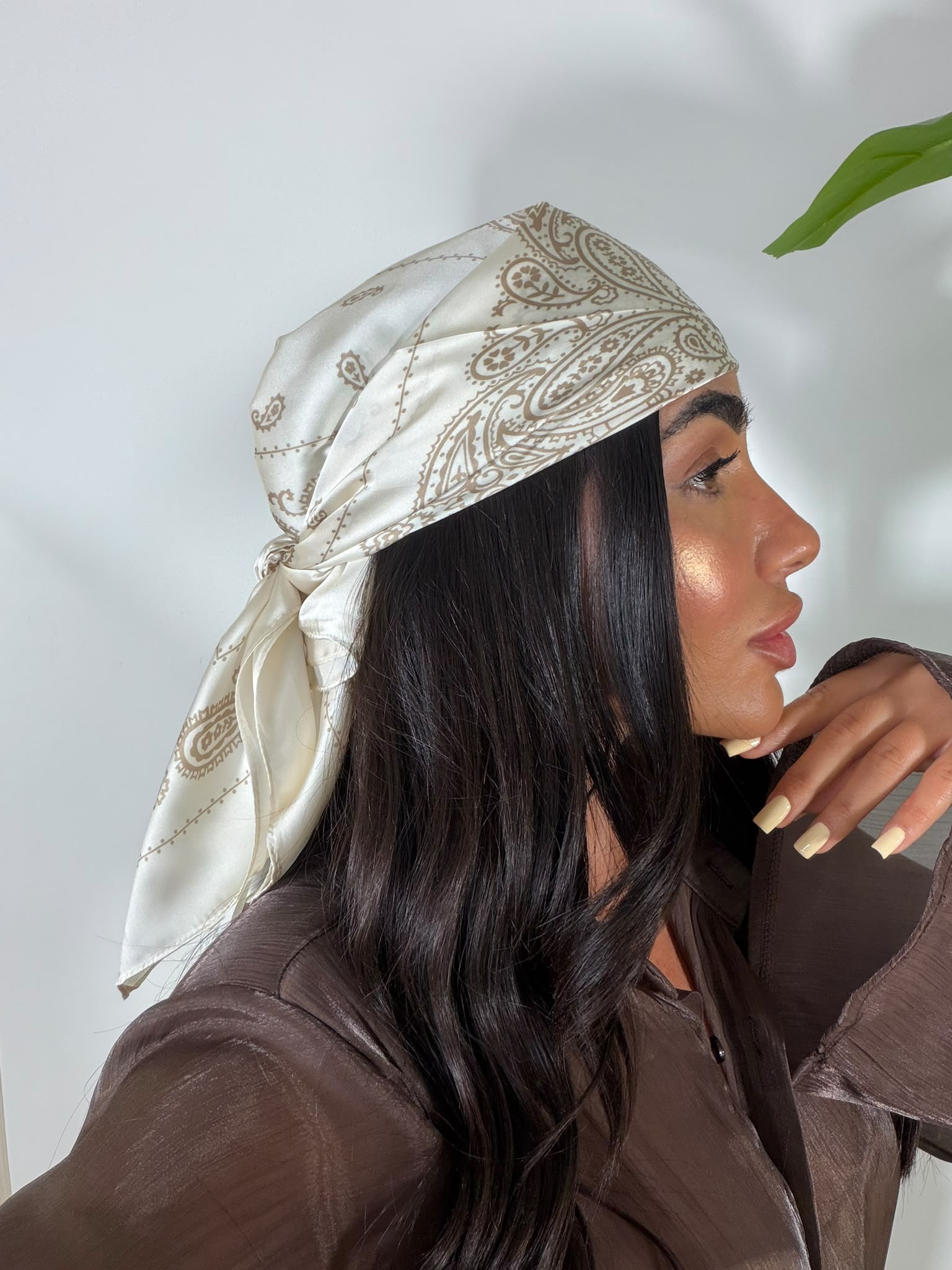 Bandana White and Gold