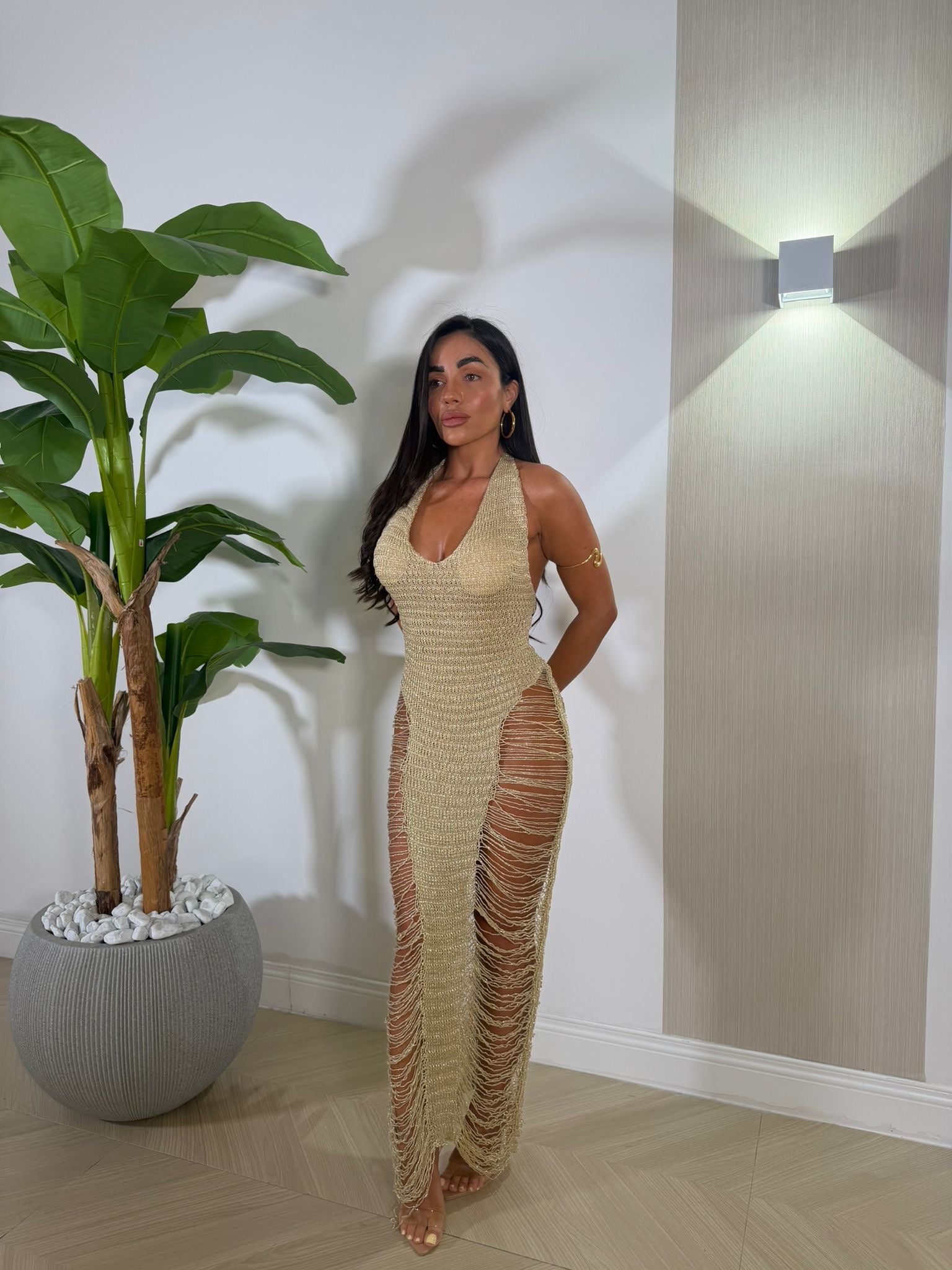 Dress Golden Laminato