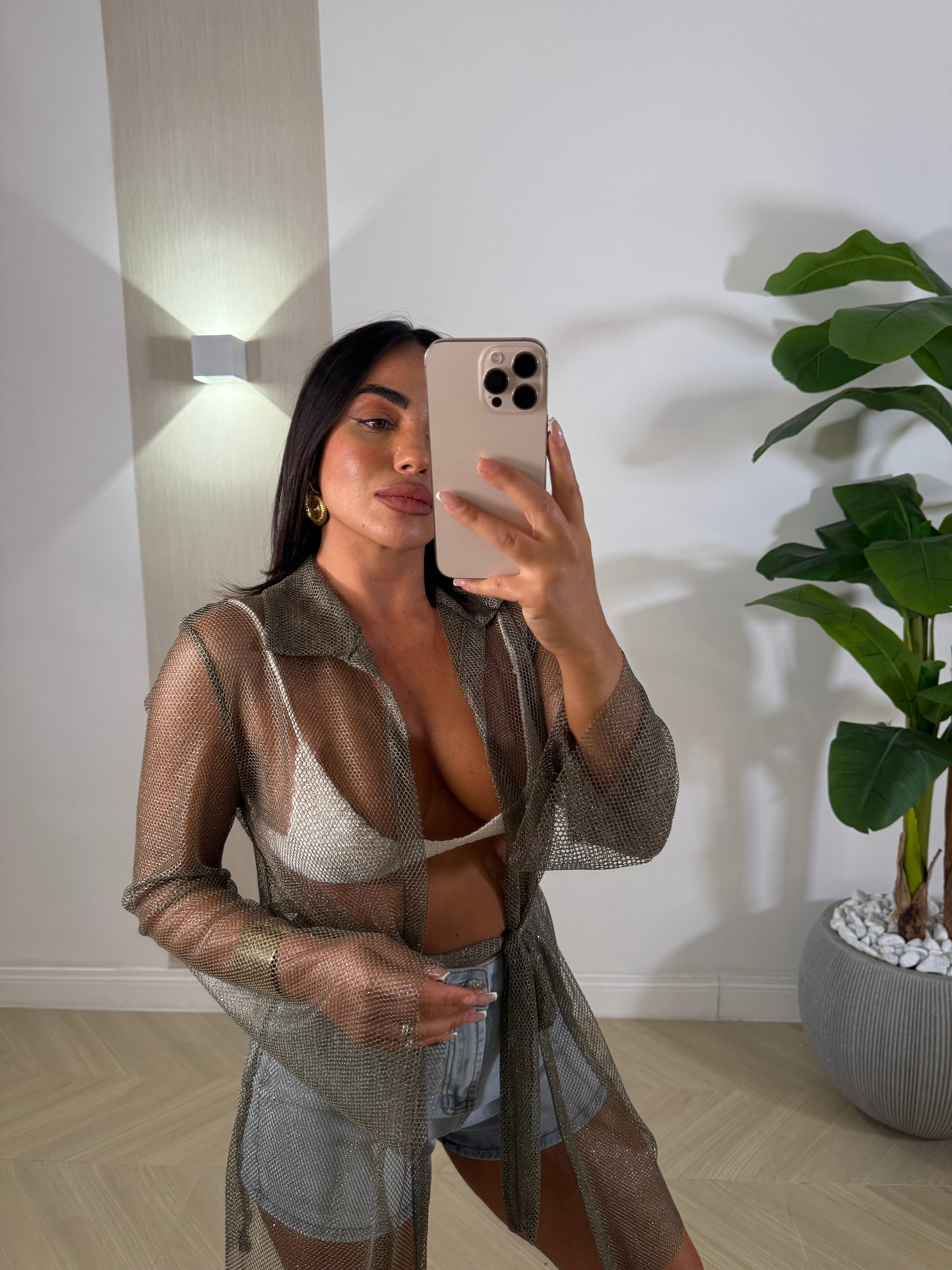 Camicia Kimono Traforata