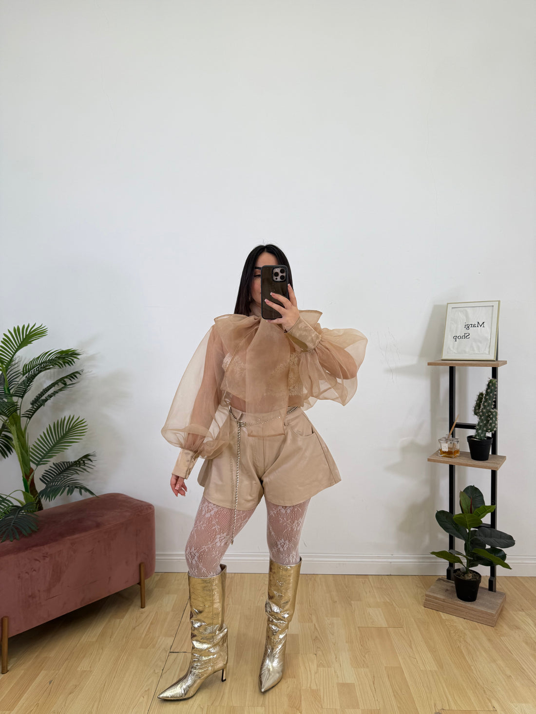 Shorts Farfallina ecopelle