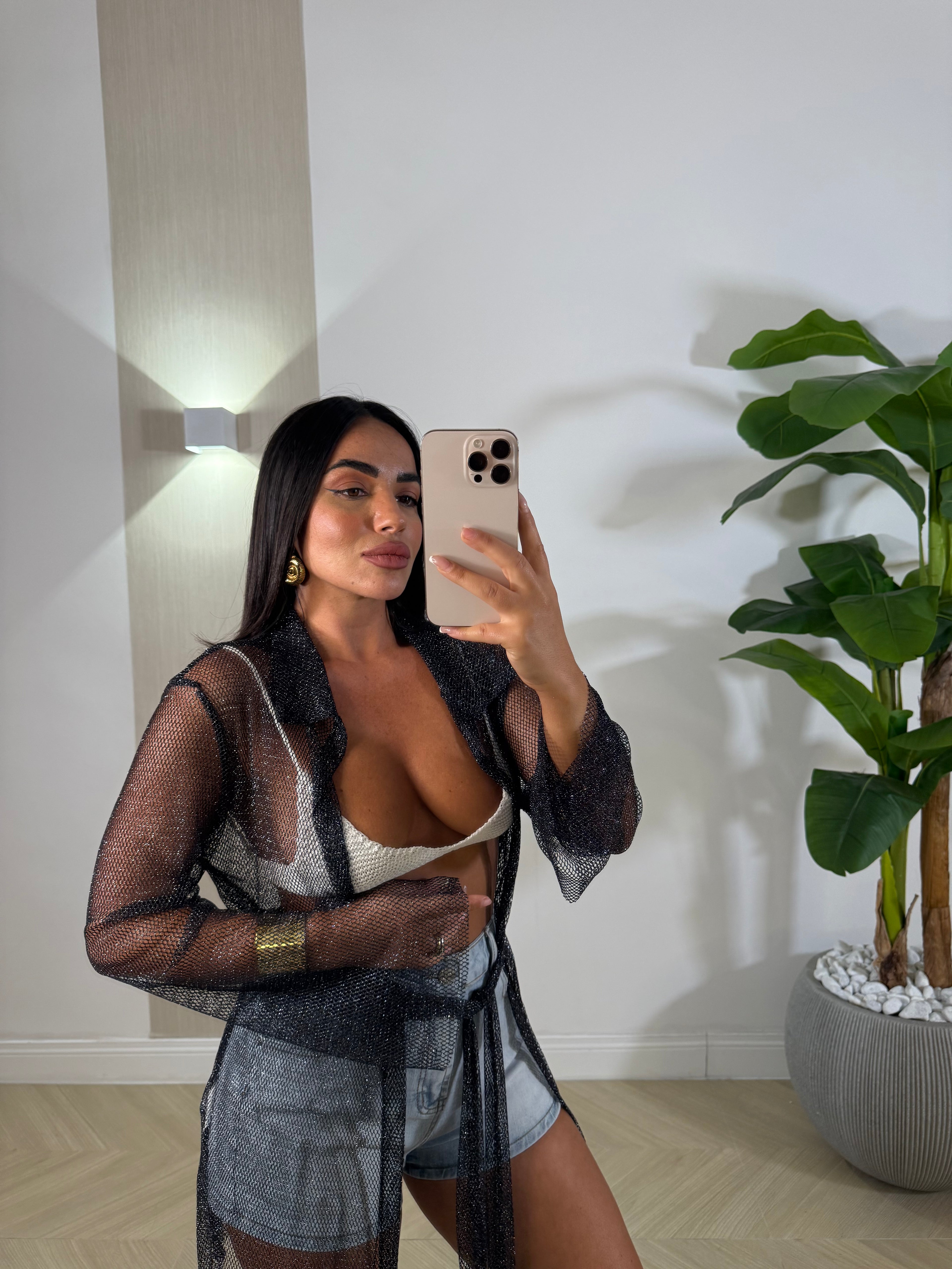 Camicia Kimono Traforata