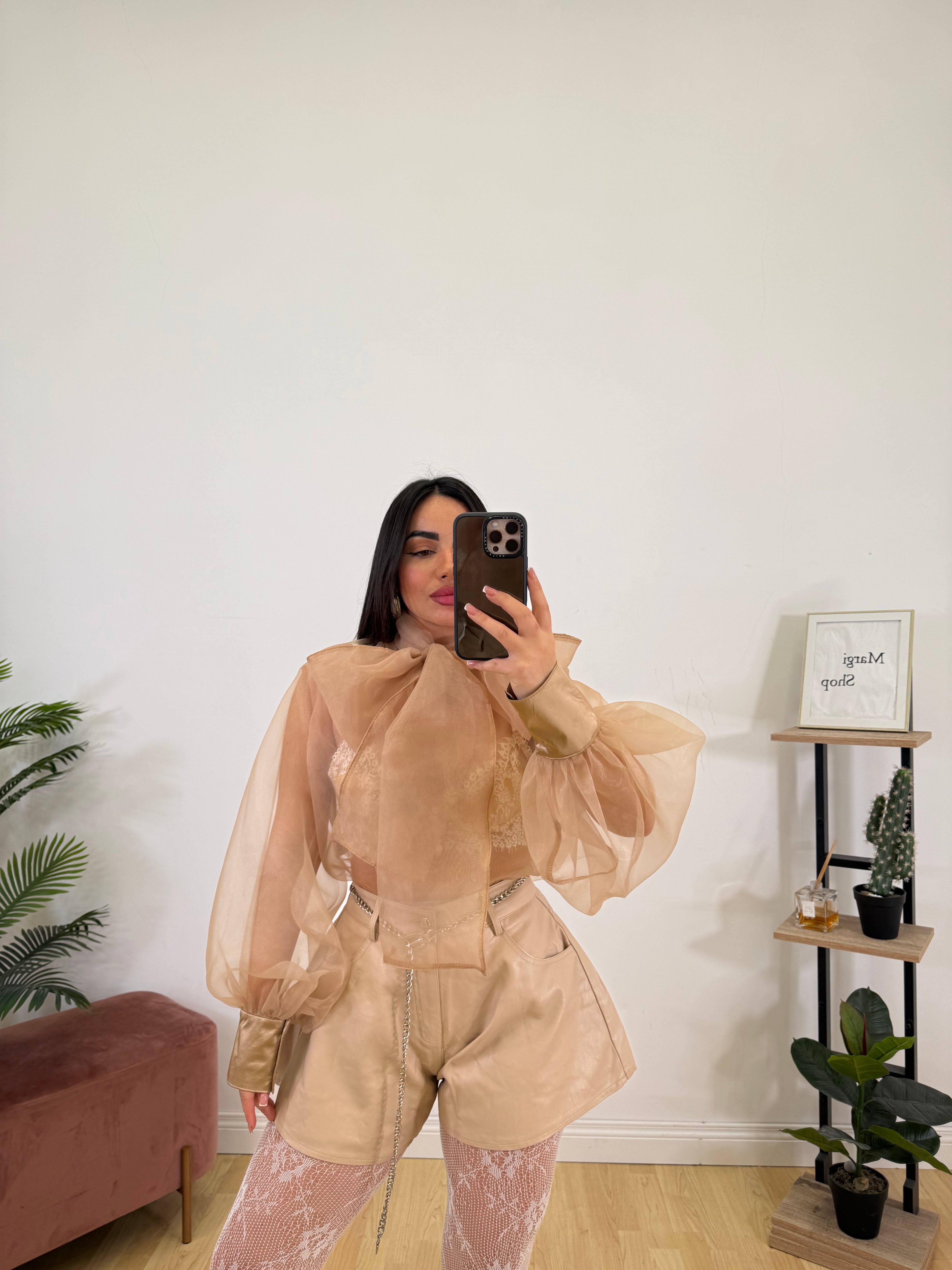 Shorts Farfallina ecopelle