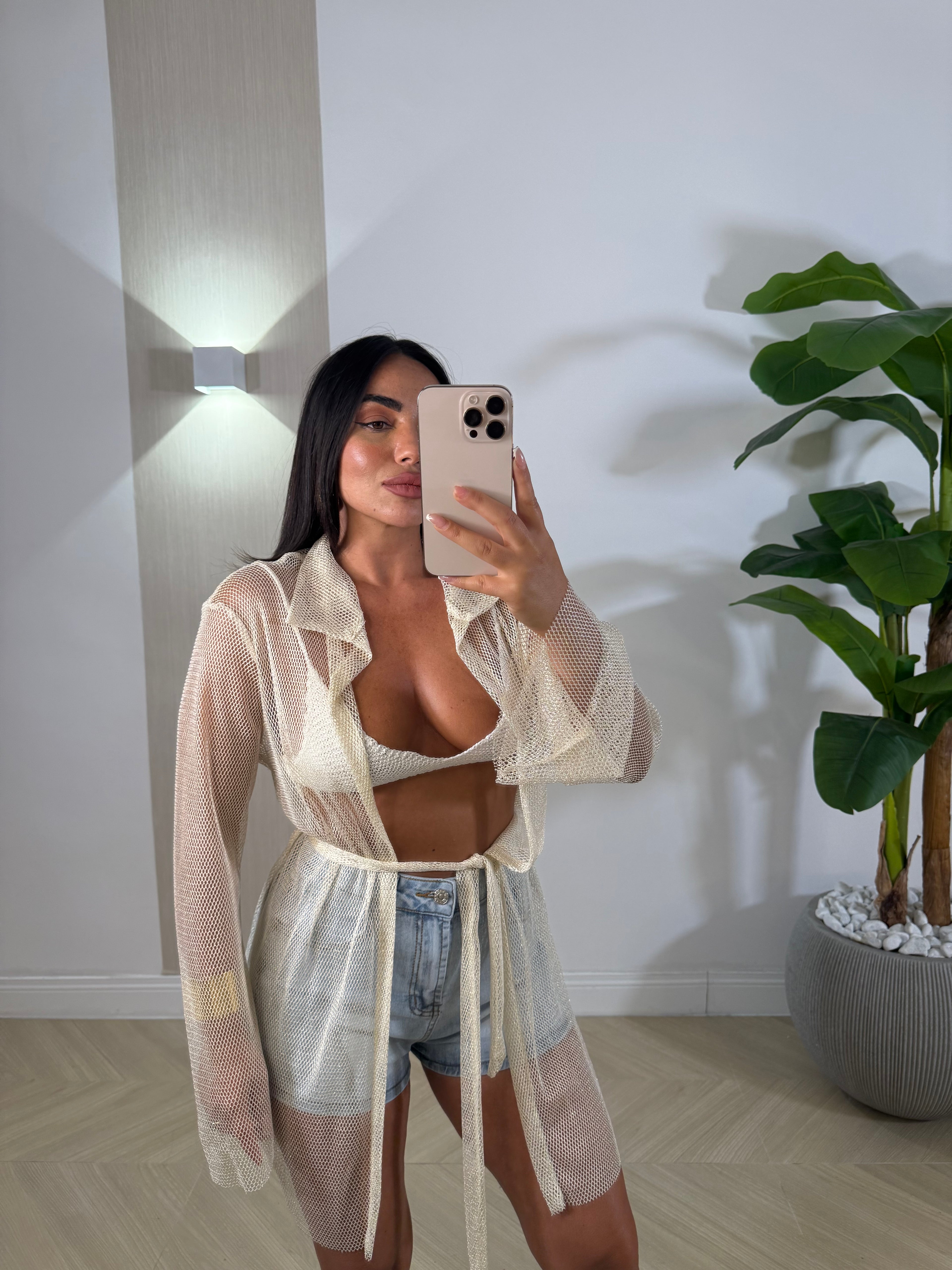 Camicia Kimono Traforata