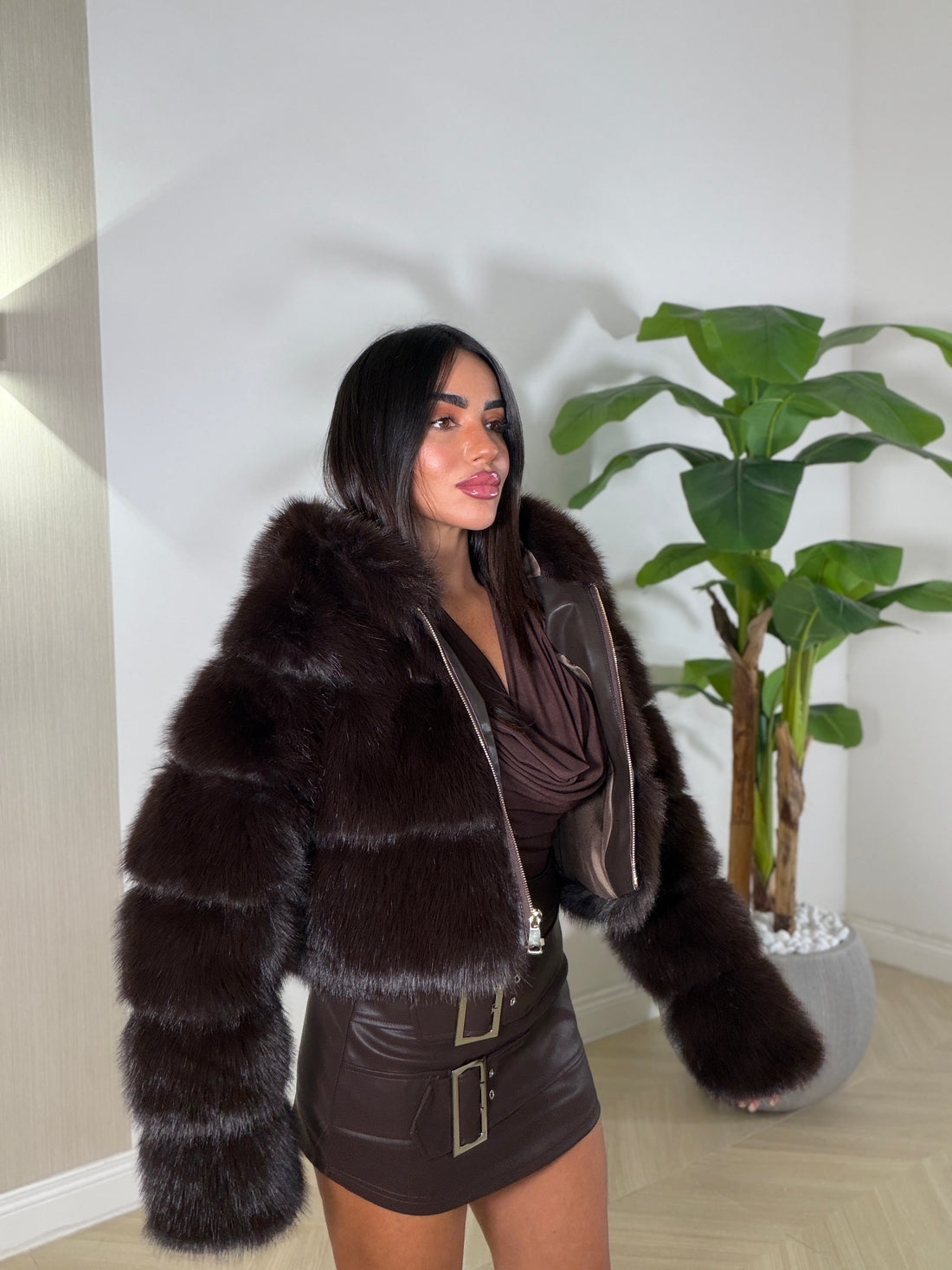 Pelliccia Hades Marrone