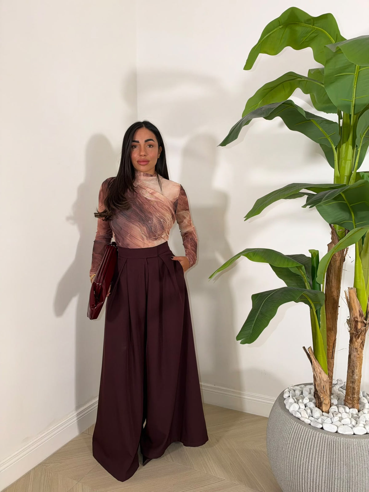 Pantalone Kaida Bordeaux