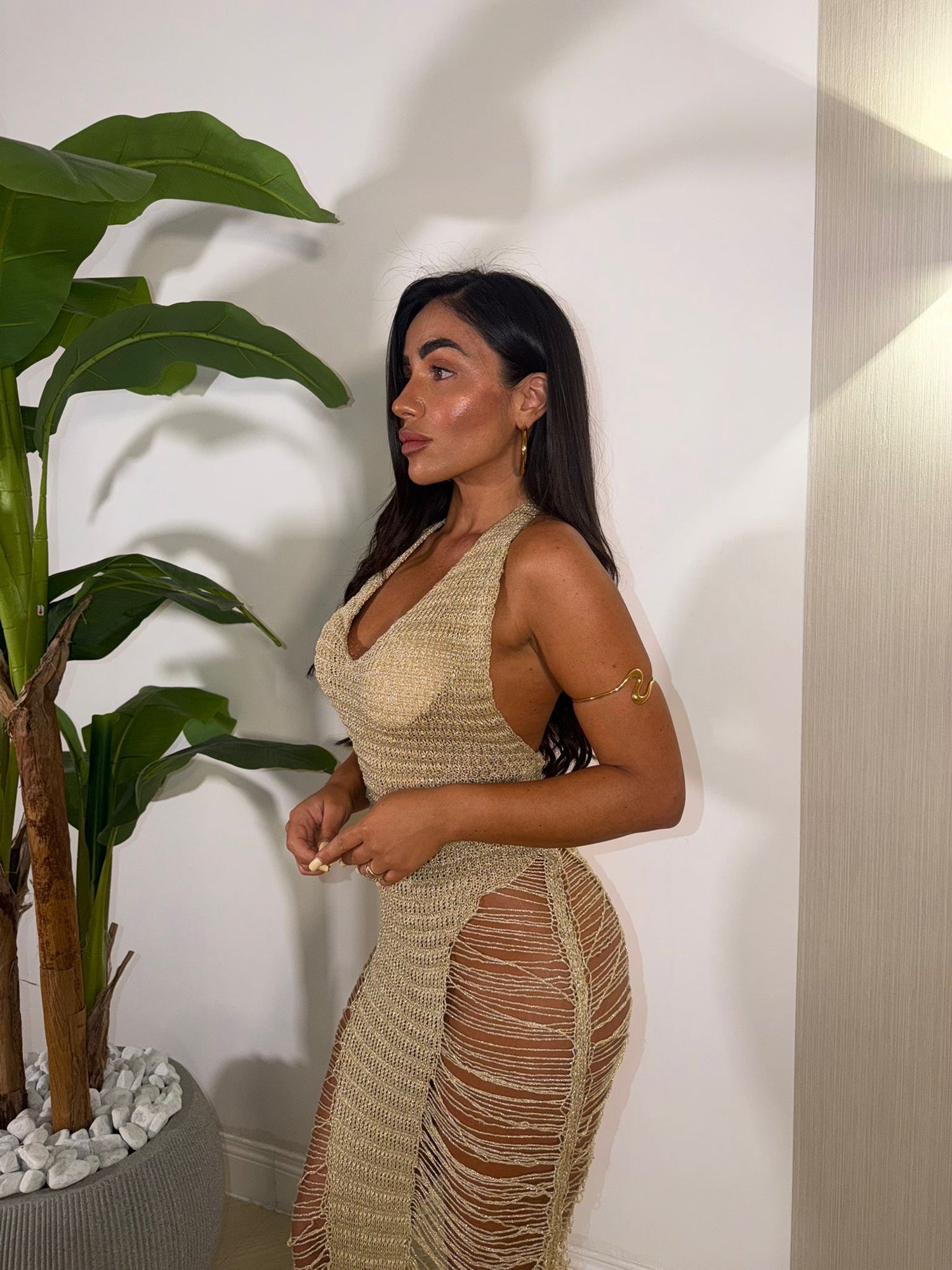 Dress Golden Laminato
