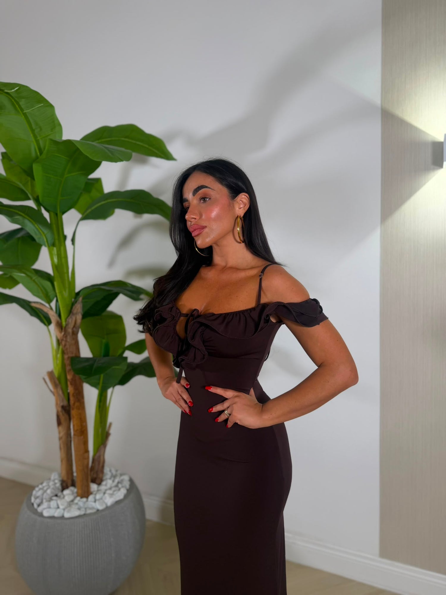 Dress Nisiros Marrone