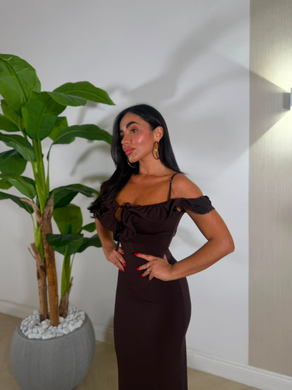 Dress Nisiros Marrone