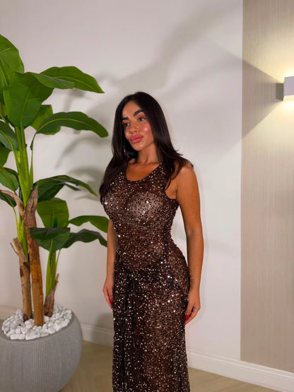 Dress Caelia Marrone