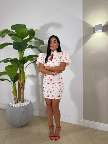Dress Fiorellini Rossi