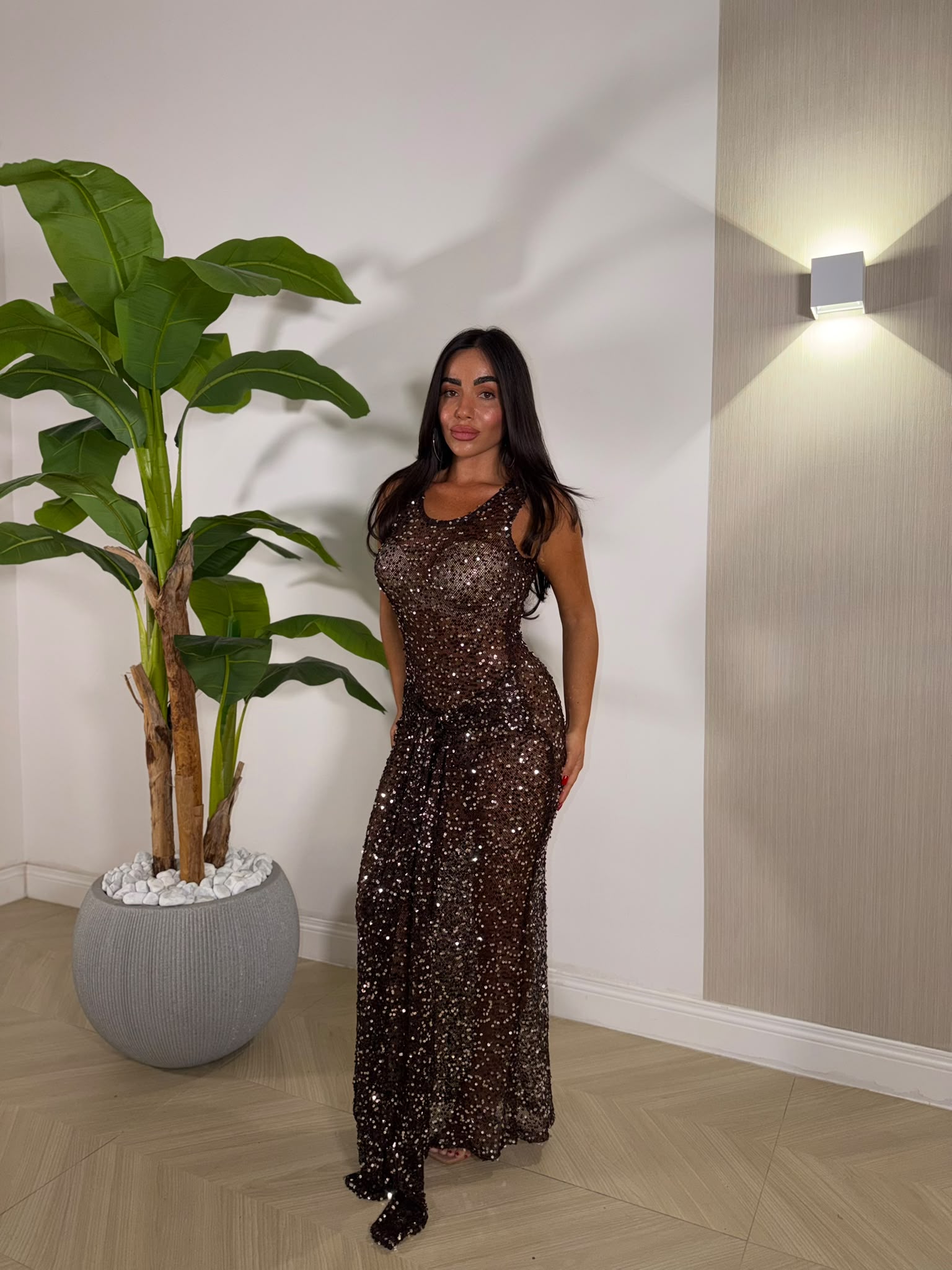 Dress Caelia Marrone