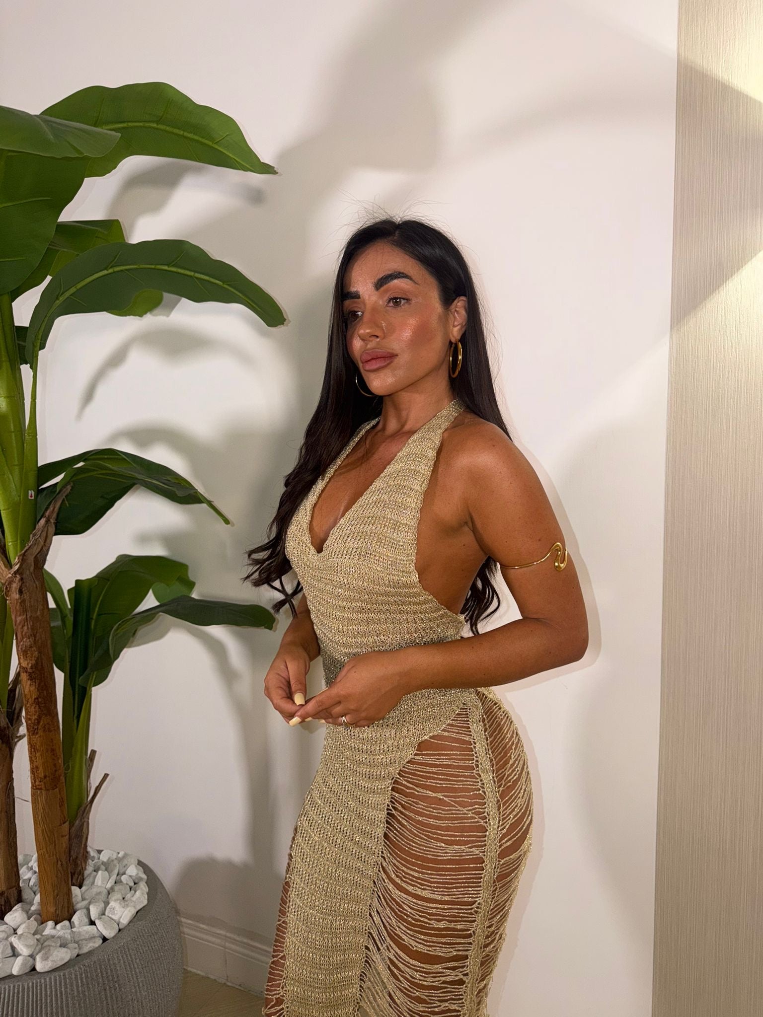 Dress Golden Laminato