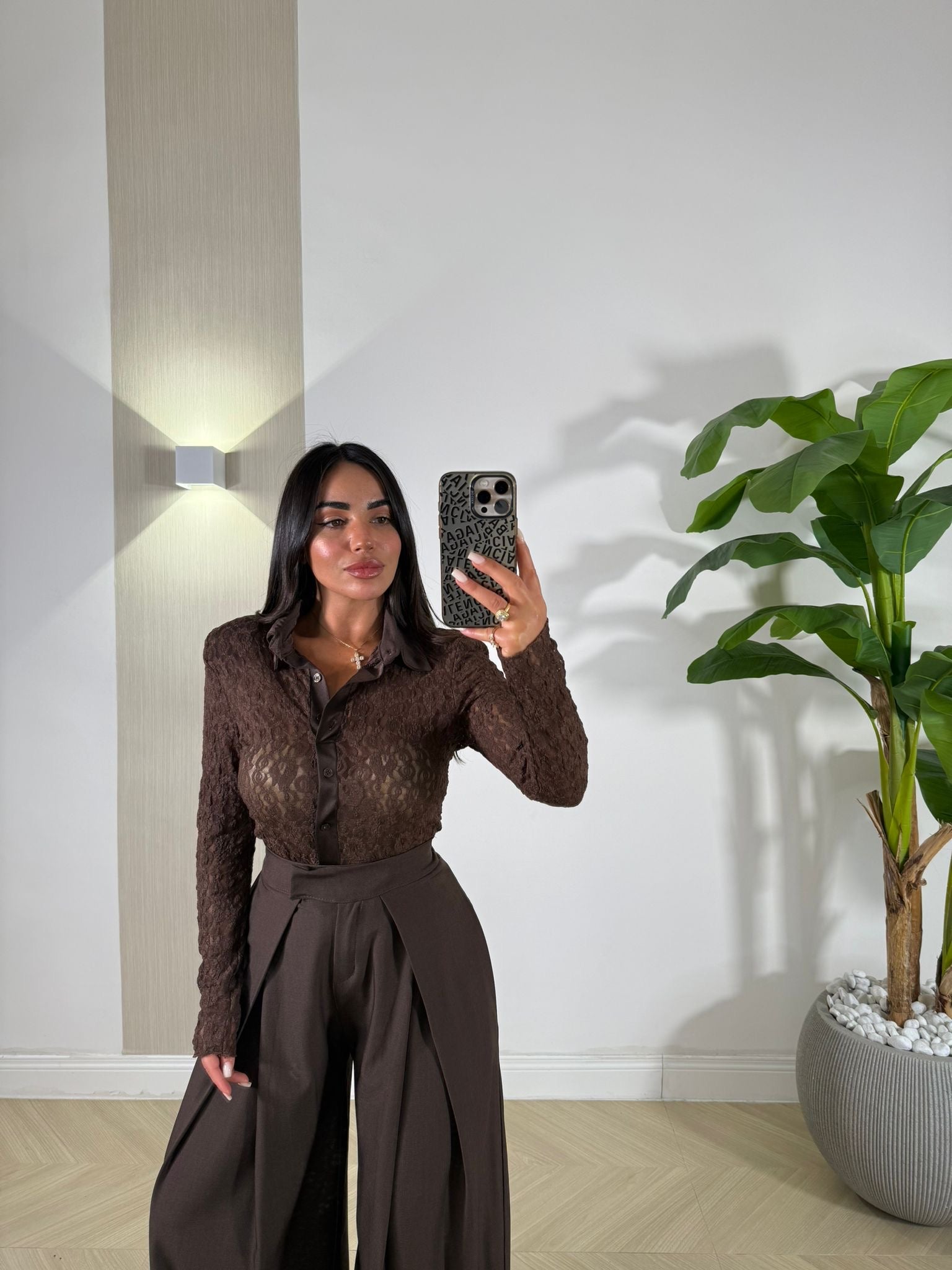 Body Camicia Ricamato
