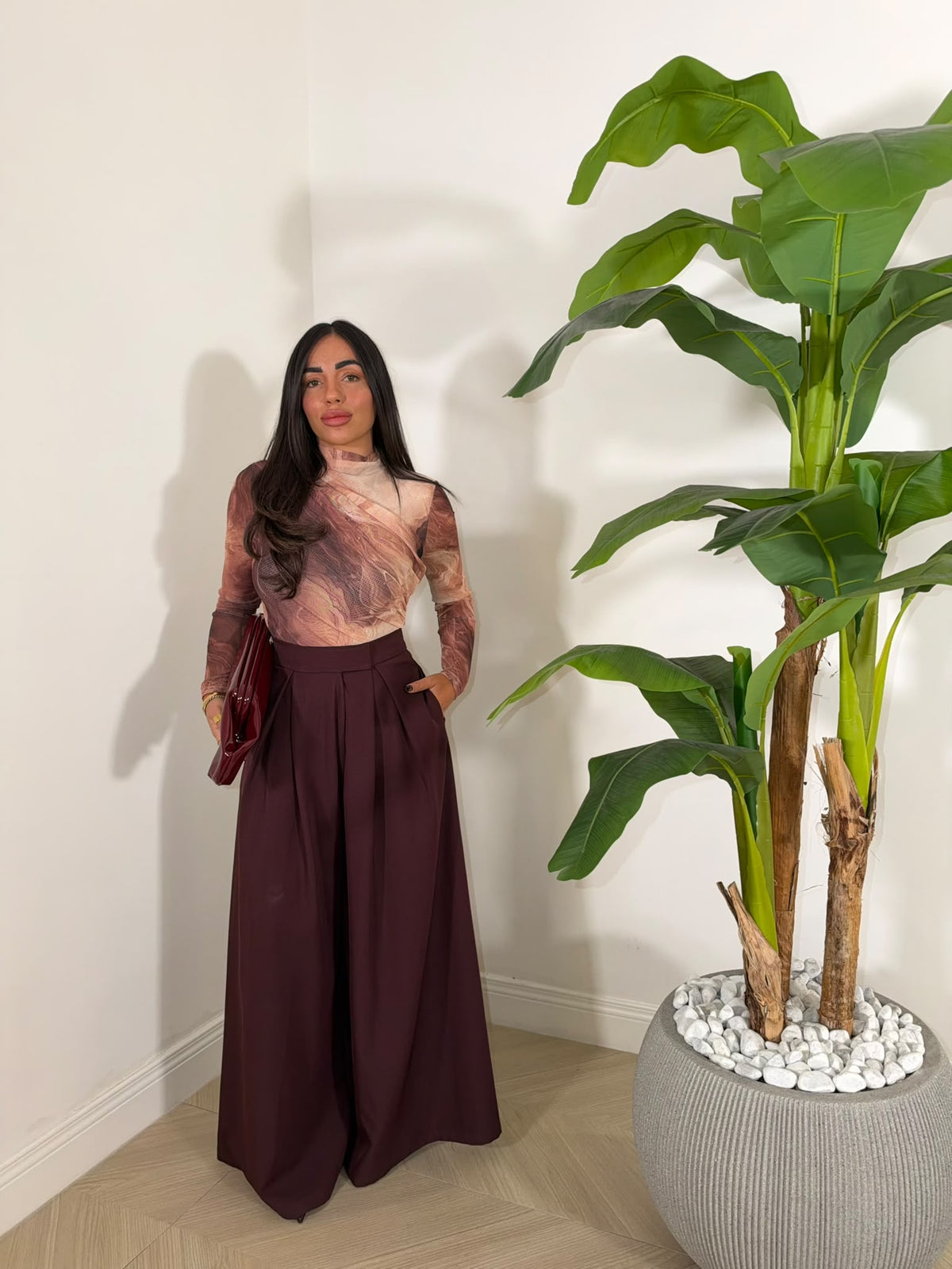 Pantalone Kaida Bordeaux