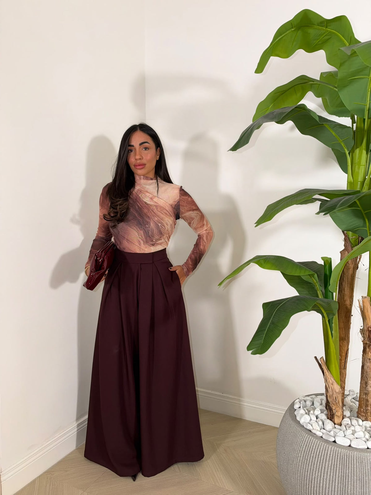 Pantalone Kaida Bordeaux