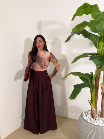 Pantalone Kaida Bordeaux