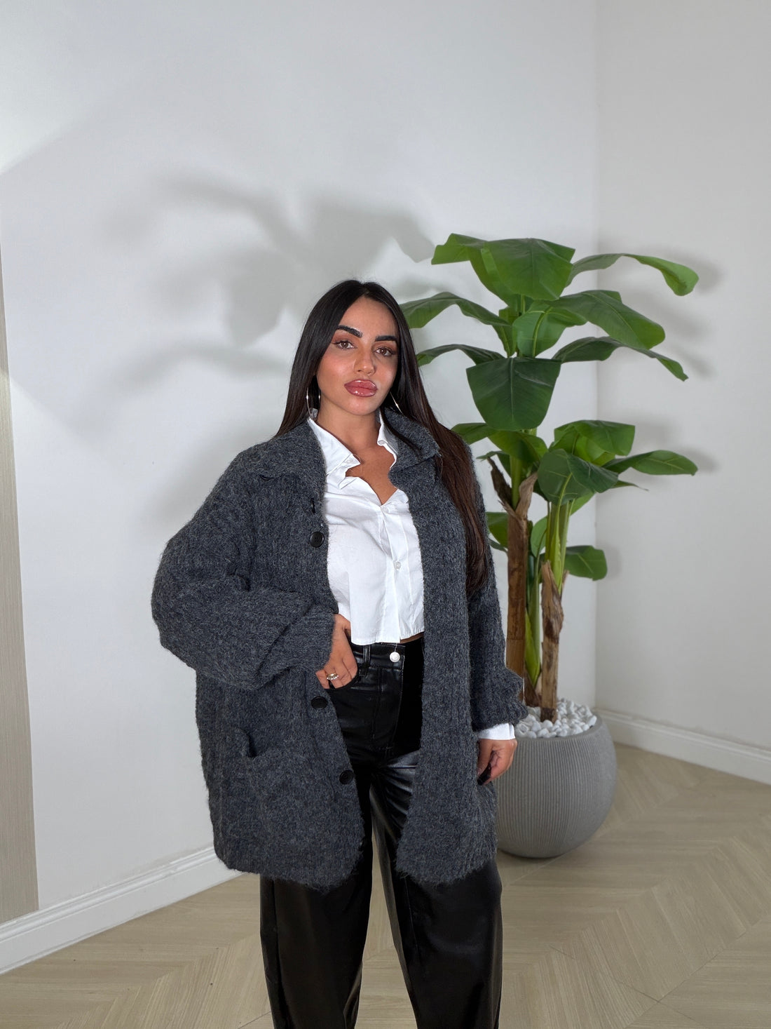 Cardigan Grigio Fumo