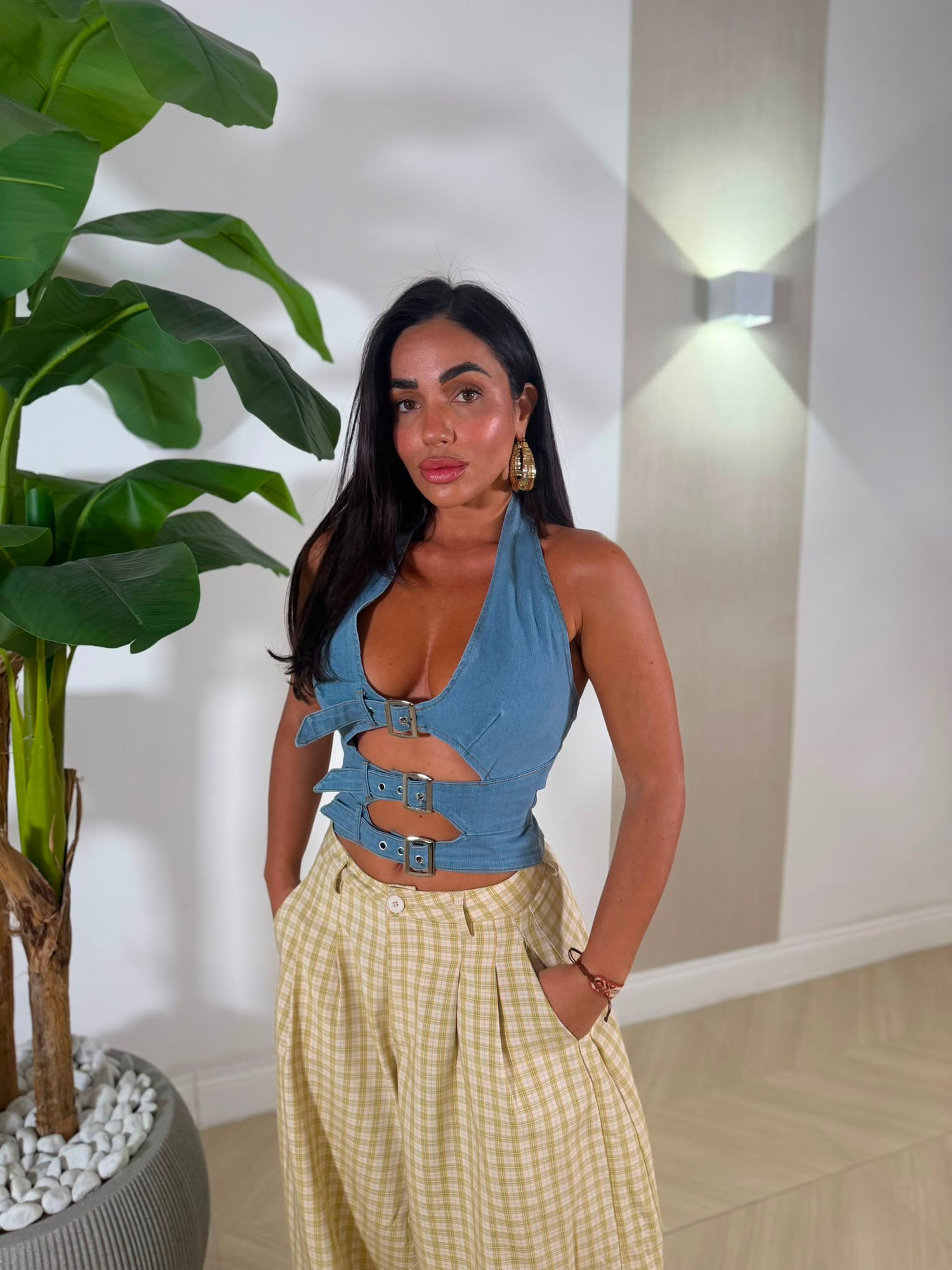 Top Rebby In Jeans