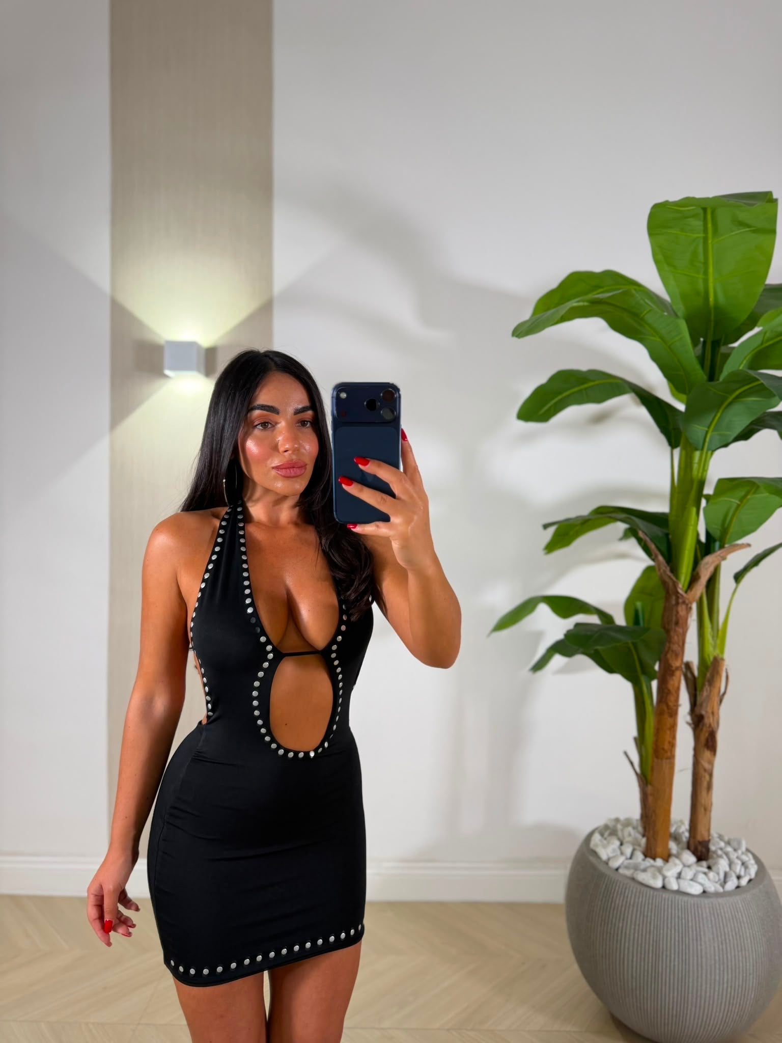 Dress Biber Borchie Nero