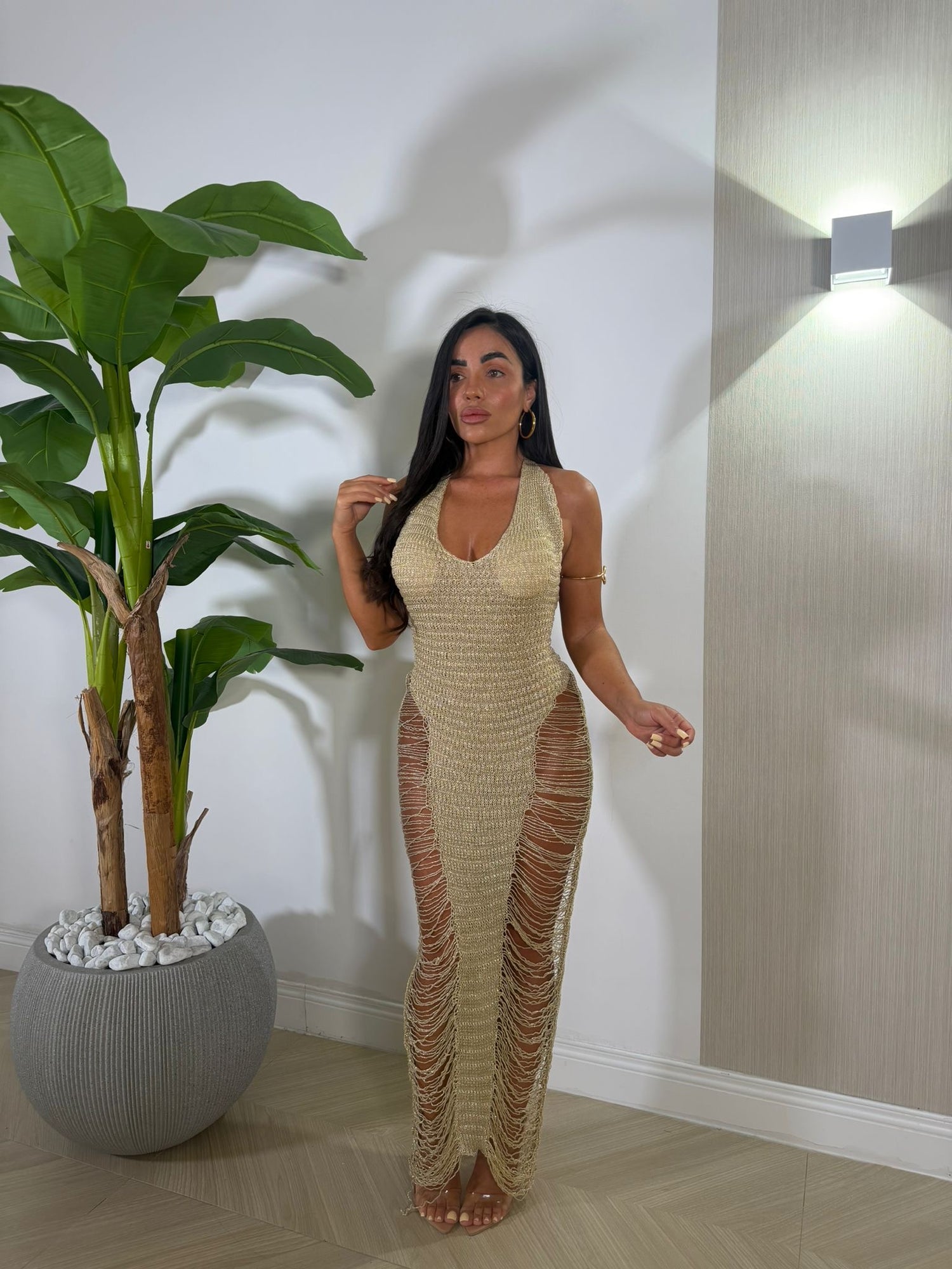 Dress Golden Laminato