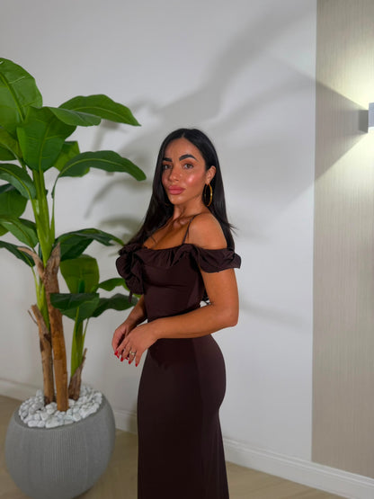 Dress Nisiros Marrone
