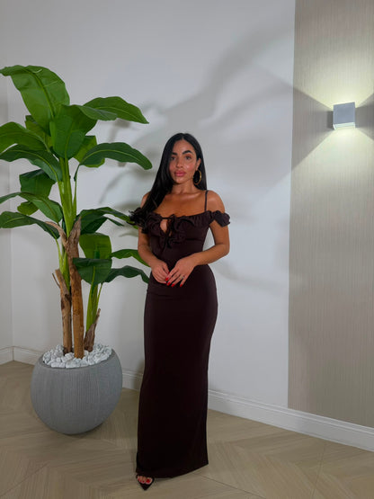 Dress Nisiros Marrone
