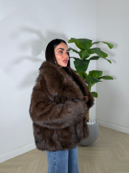 Pelliccia Morbidosa Marrone