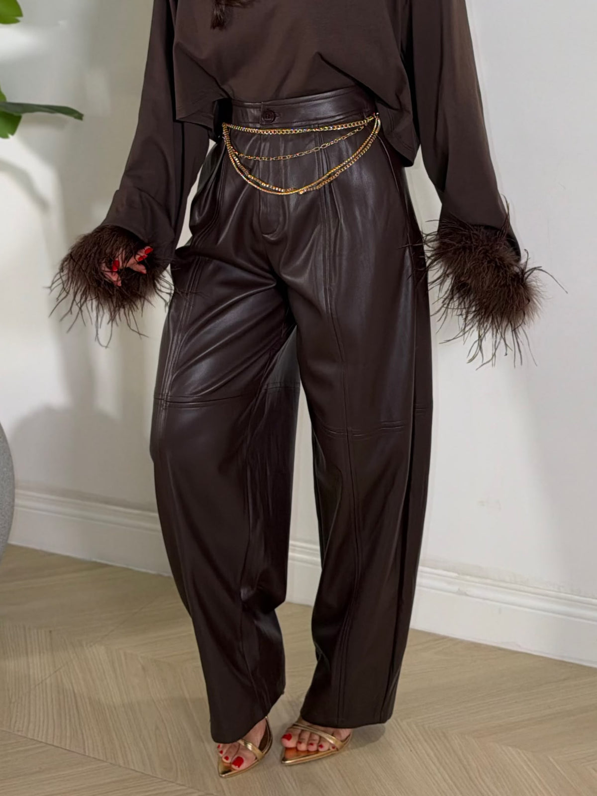Pantalone Addison Marrone