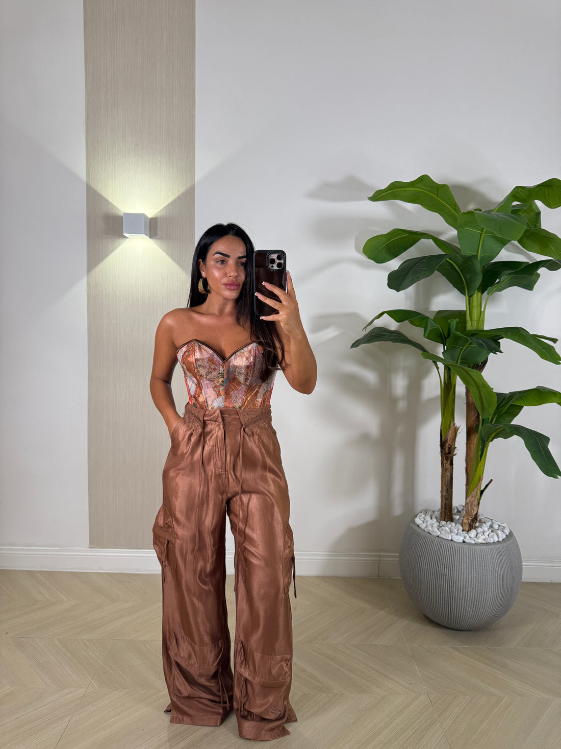 Pantalone Cargo Laminato
