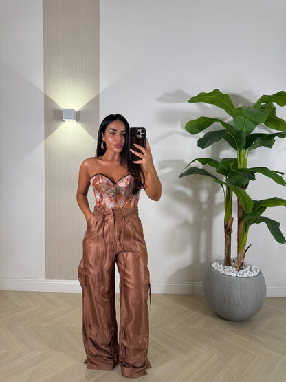 Pantalone Cargo Laminato