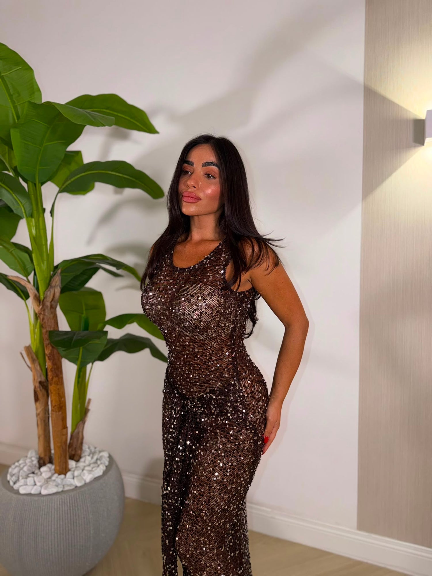 Dress Caelia Marrone
