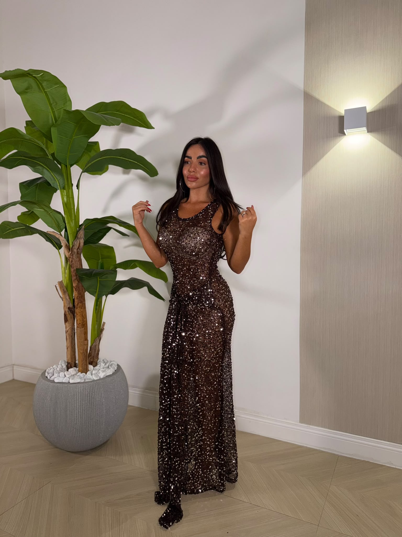 Dress Caelia Marrone