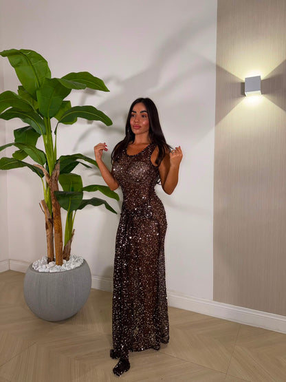 Dress Caelia Marrone