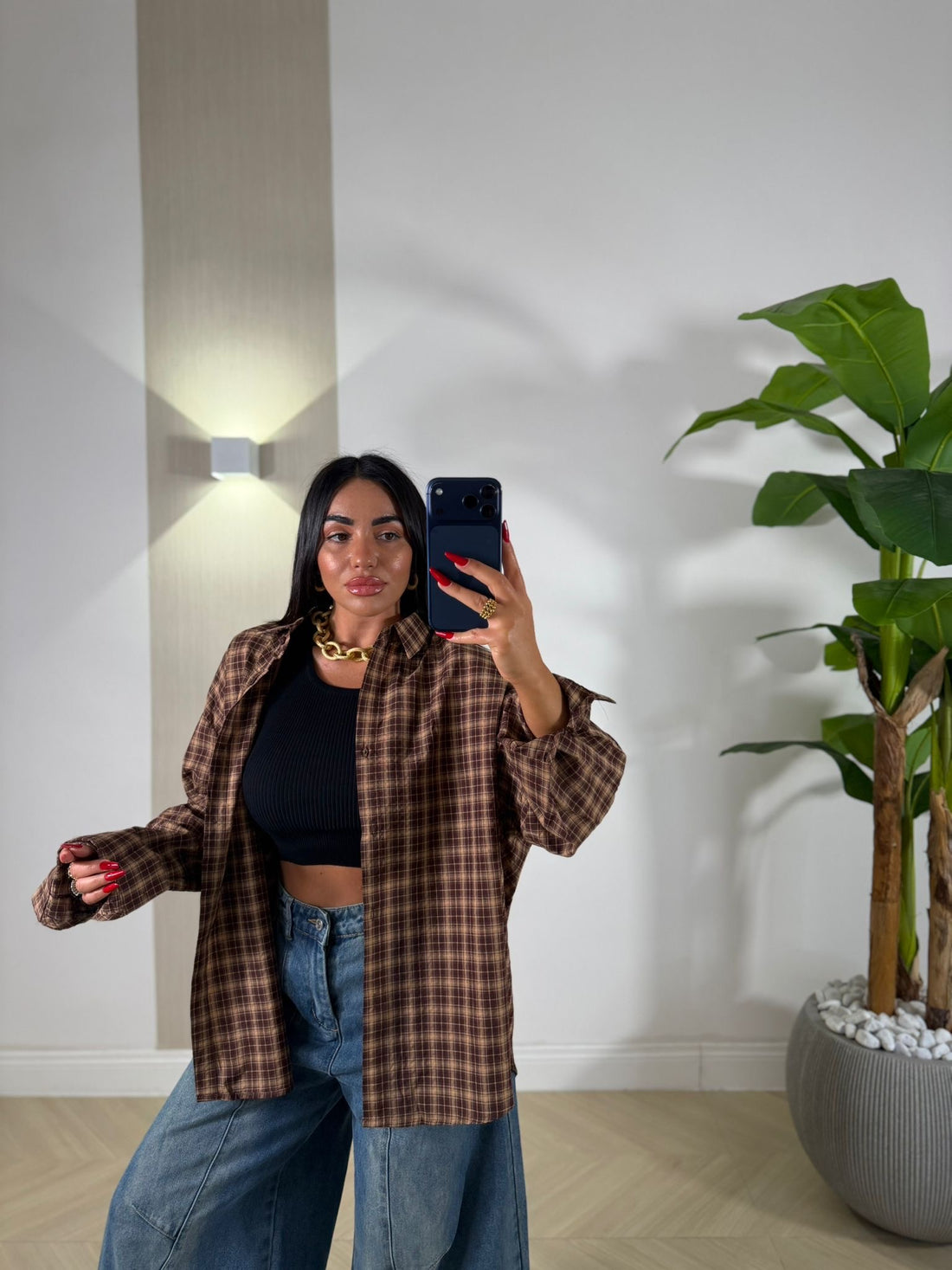 Camicia Marigold Marrone