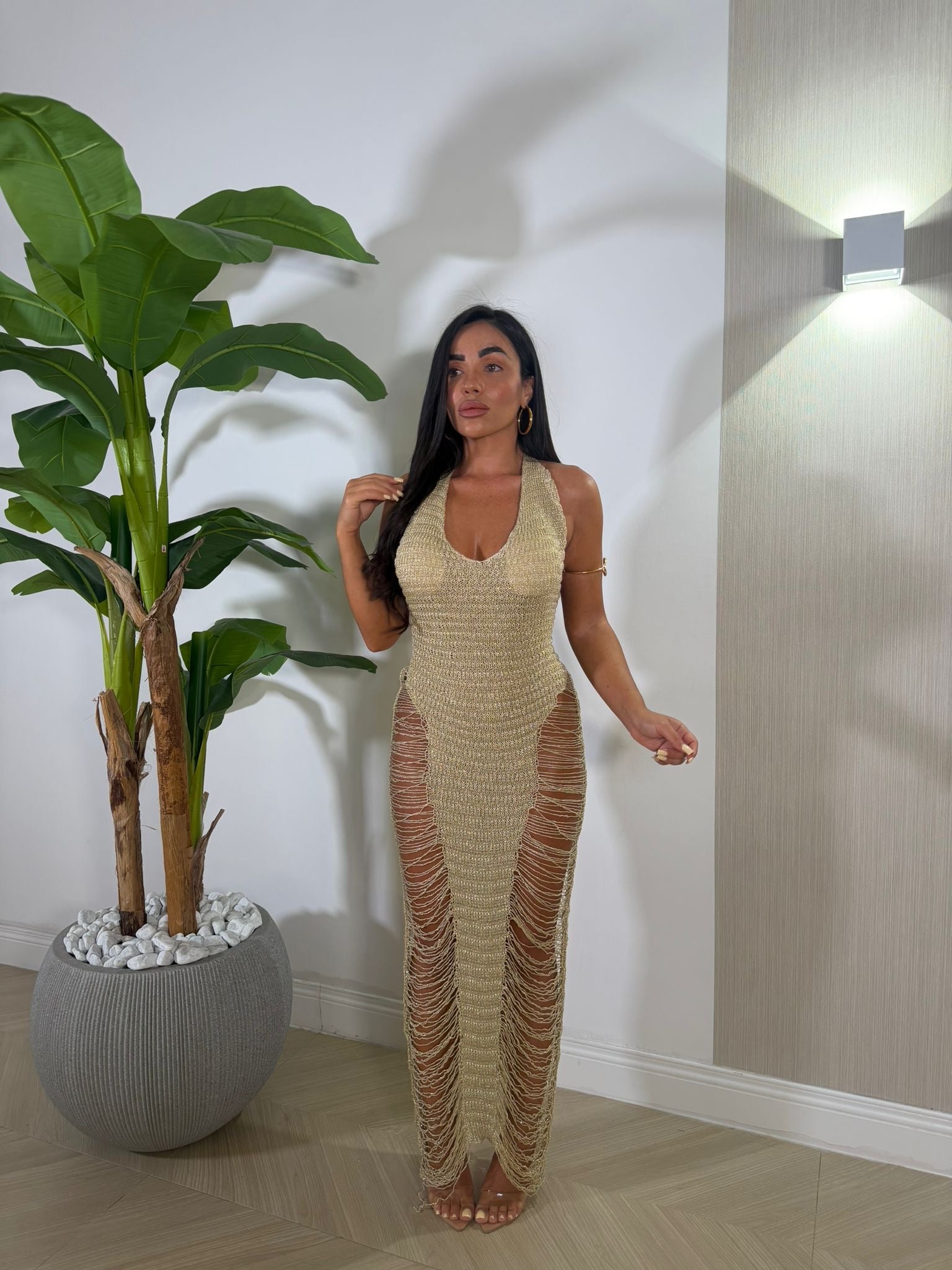 Dress Golden Laminato