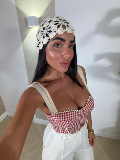 Cappello filo ricamato