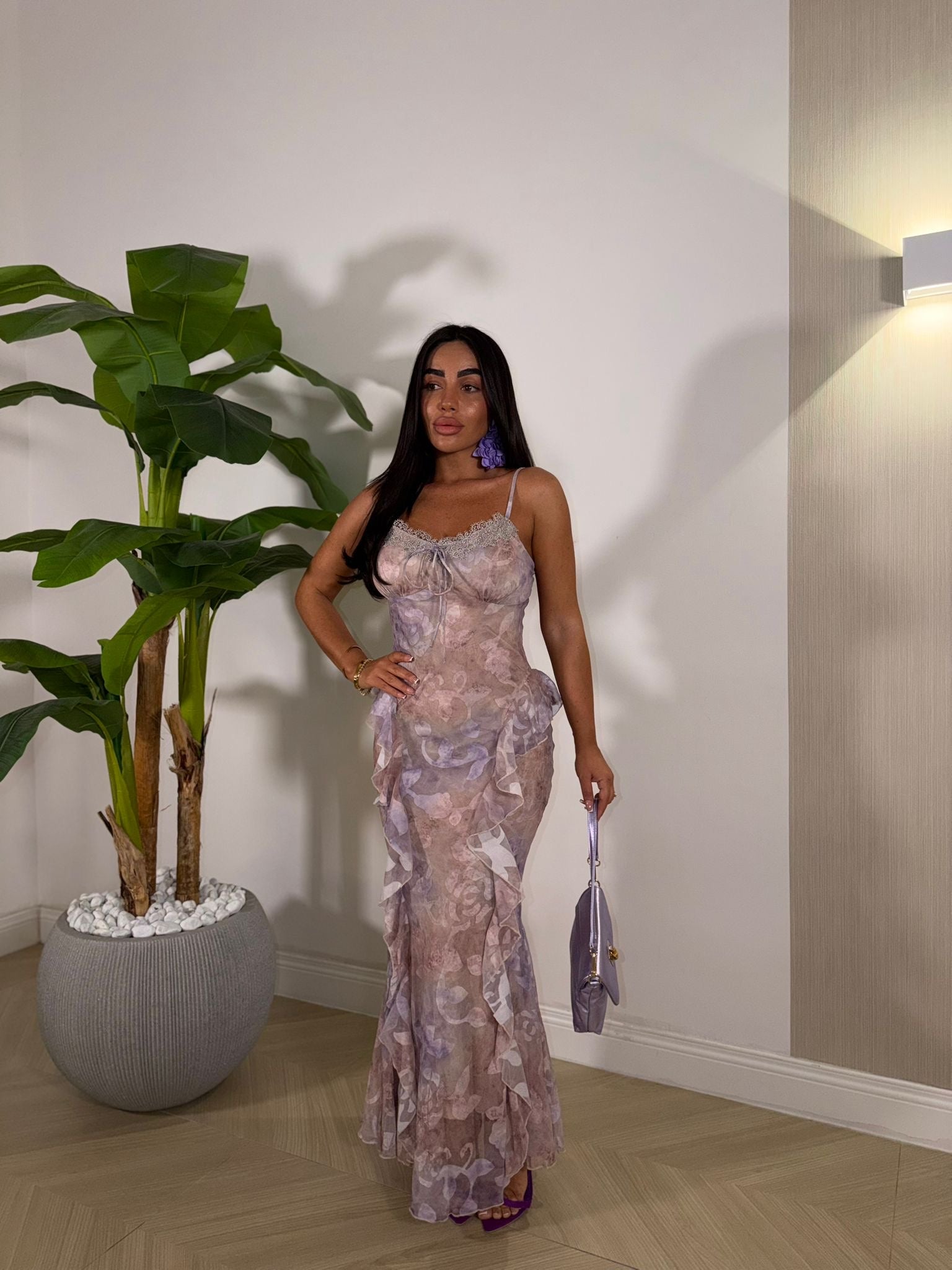 Dress Volan Viola