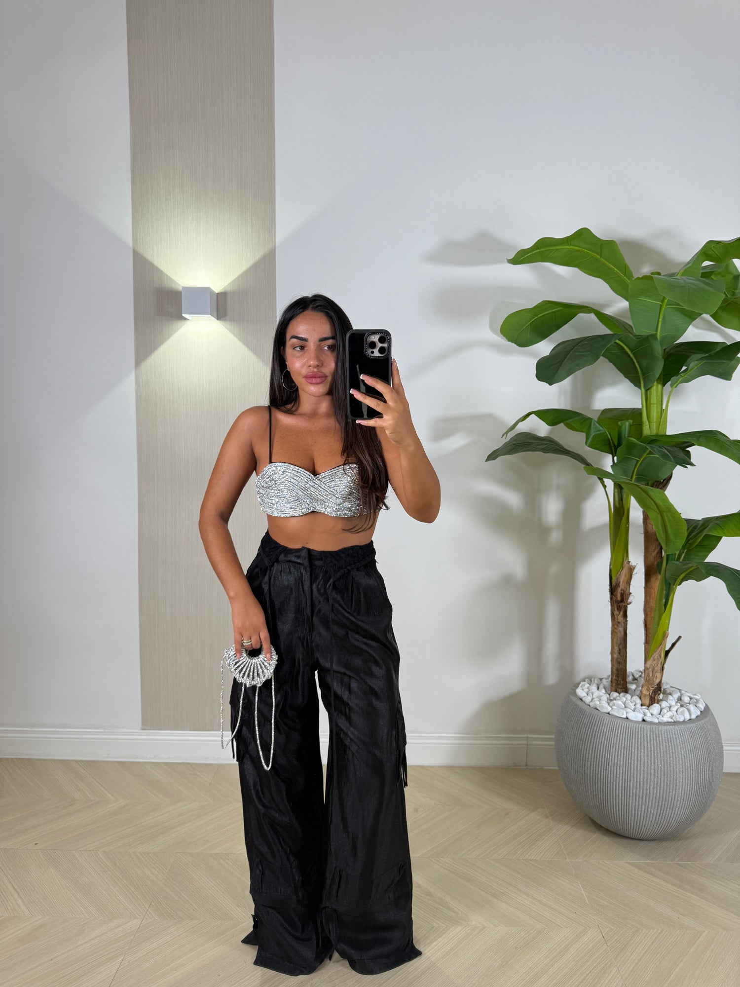 Pantalone Cargo Laminato