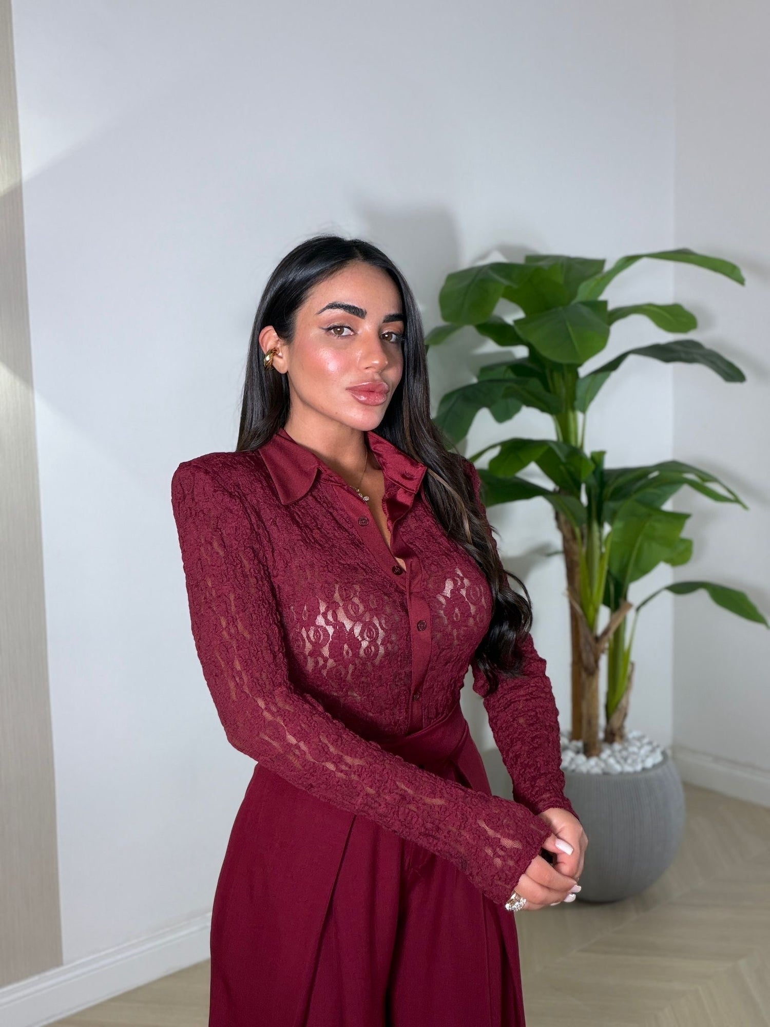 Body Camicia Ricamato