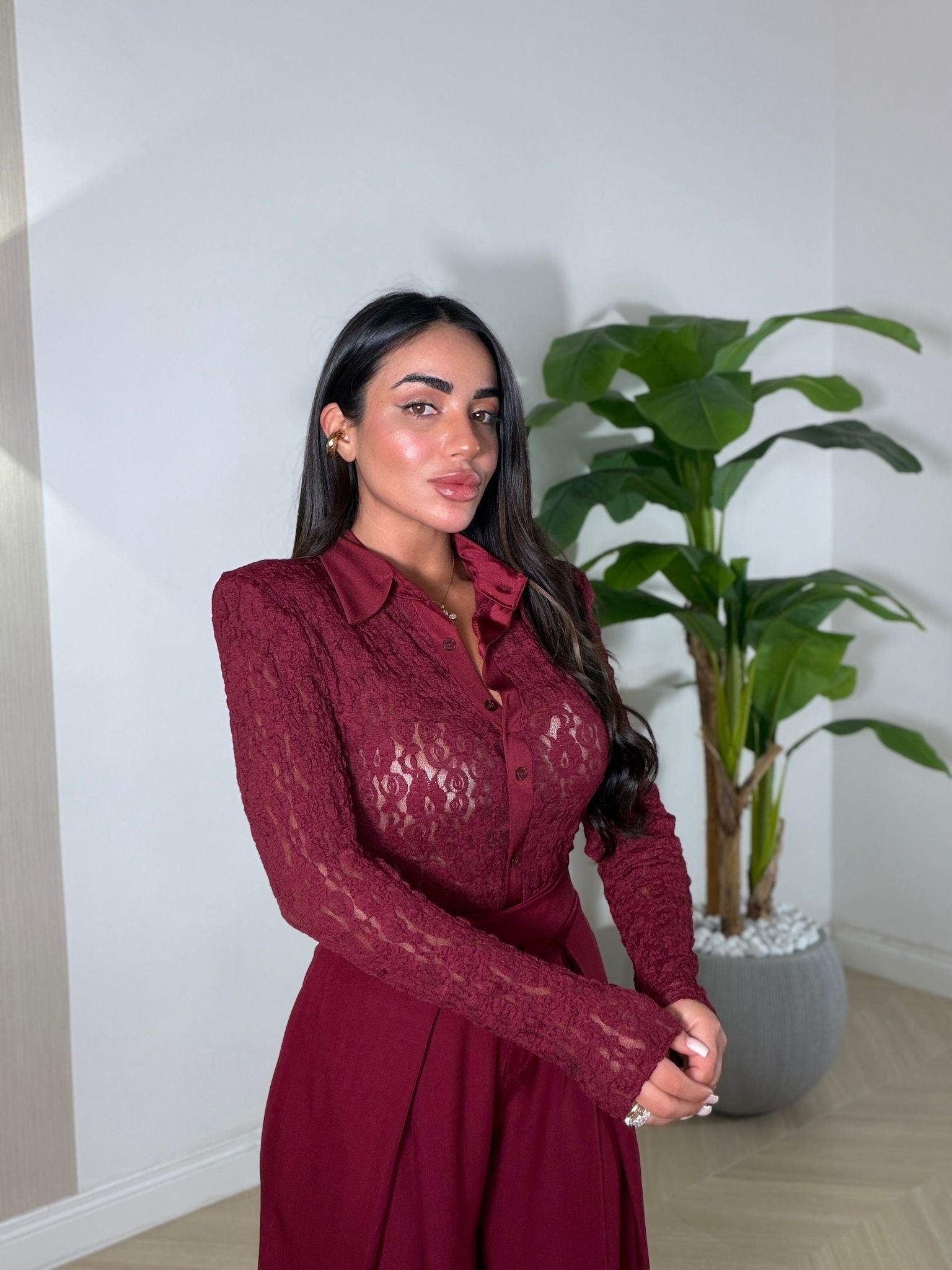 Body Camicia Ricamato