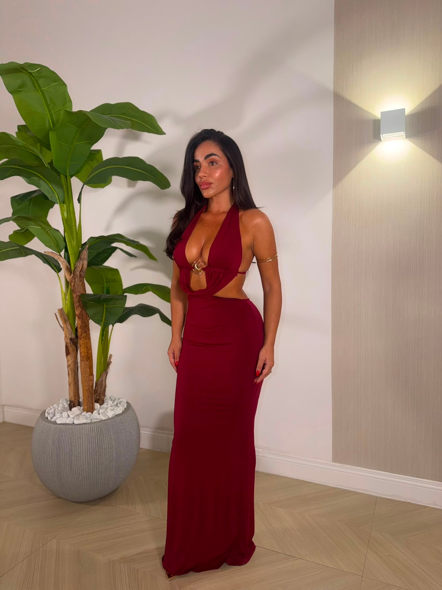 Dress Salgar Bordeaux