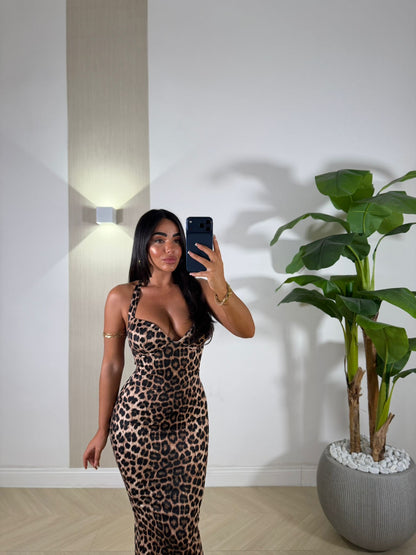 Dress Nicolle Leopard