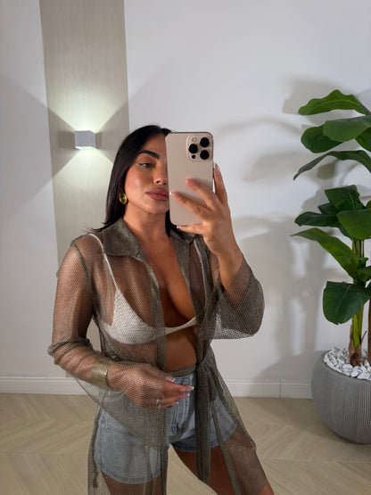 Camicia Kimono Traforata
