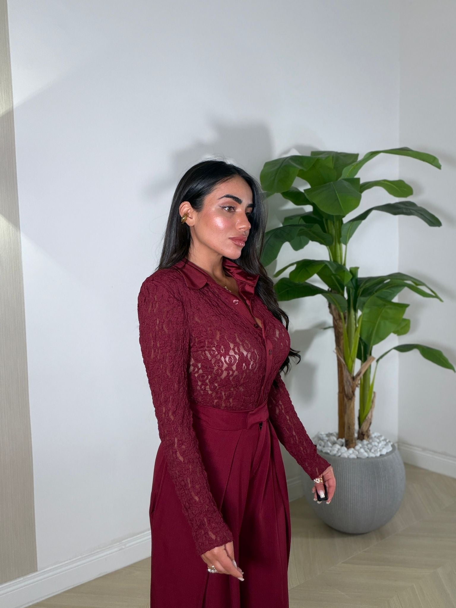 Body Camicia Ricamato