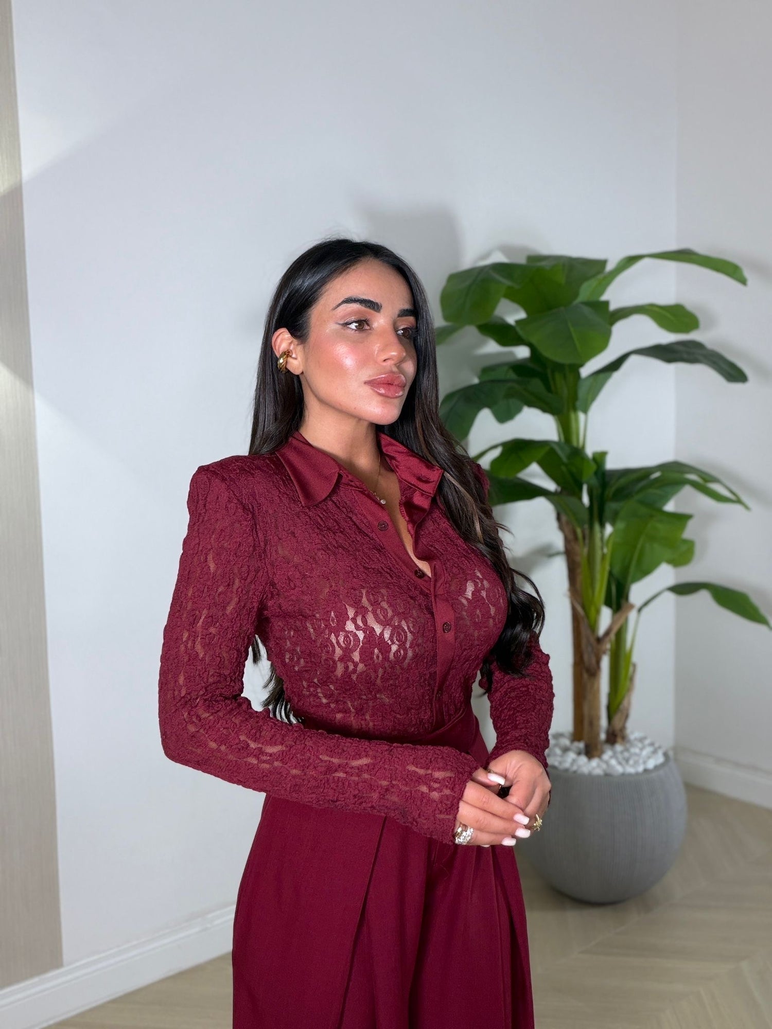 Body Camicia Ricamato