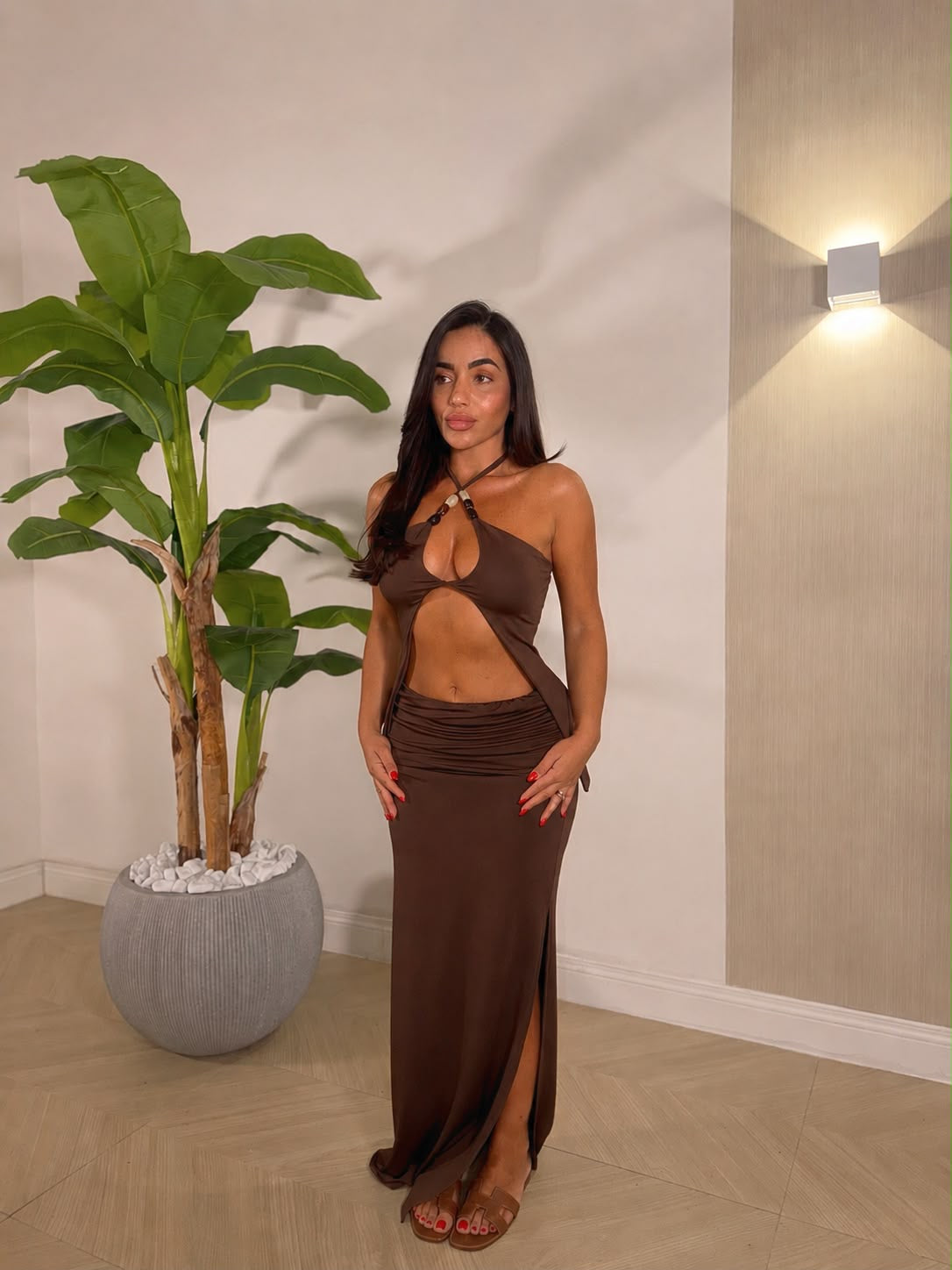 Coordinato Isobel Marrone