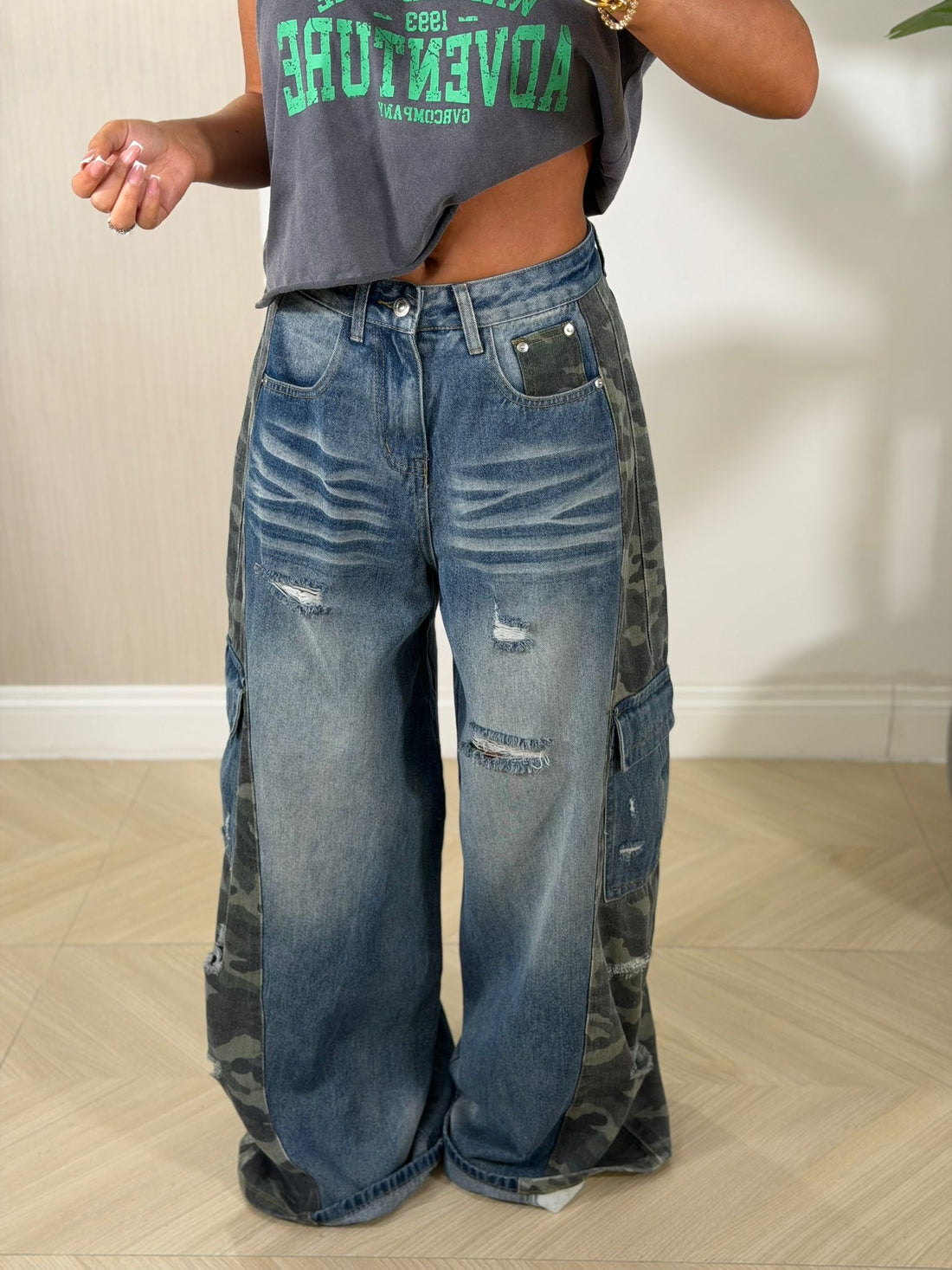 Jeans Double Militare